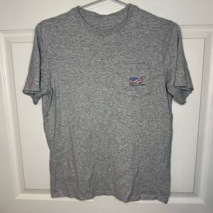 Vineyard Vines Kids Heather Gray Short Sleeve Tee Size Large 16 Patriotic GUC